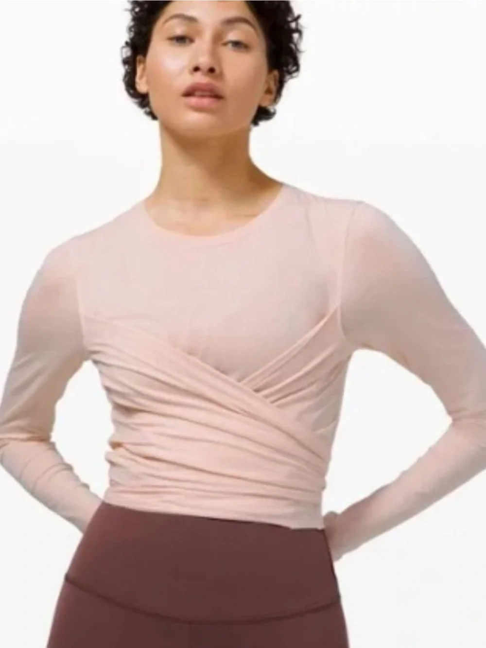 lululemon athletica Blush Pink Long-Sleeve Wrap Top